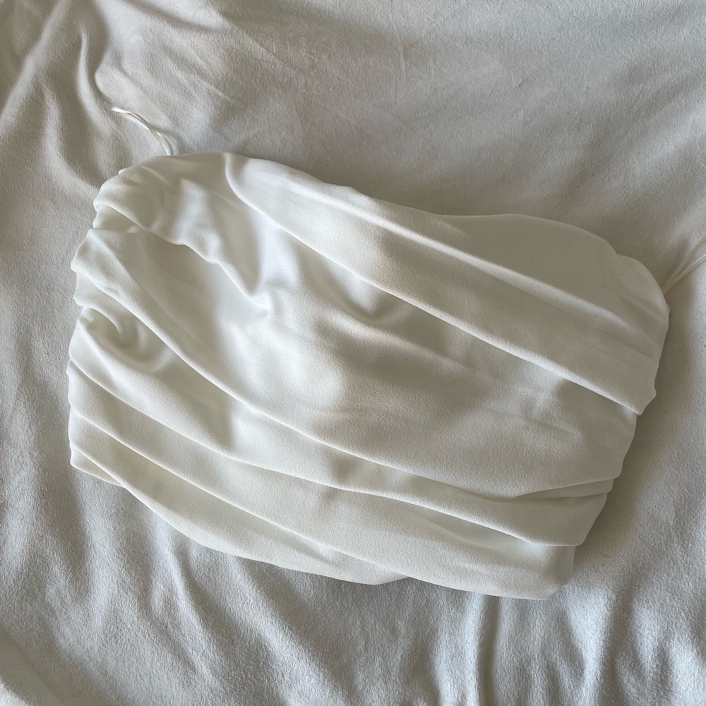 Zara Ruched Strapless Top - Picture 2 of 5